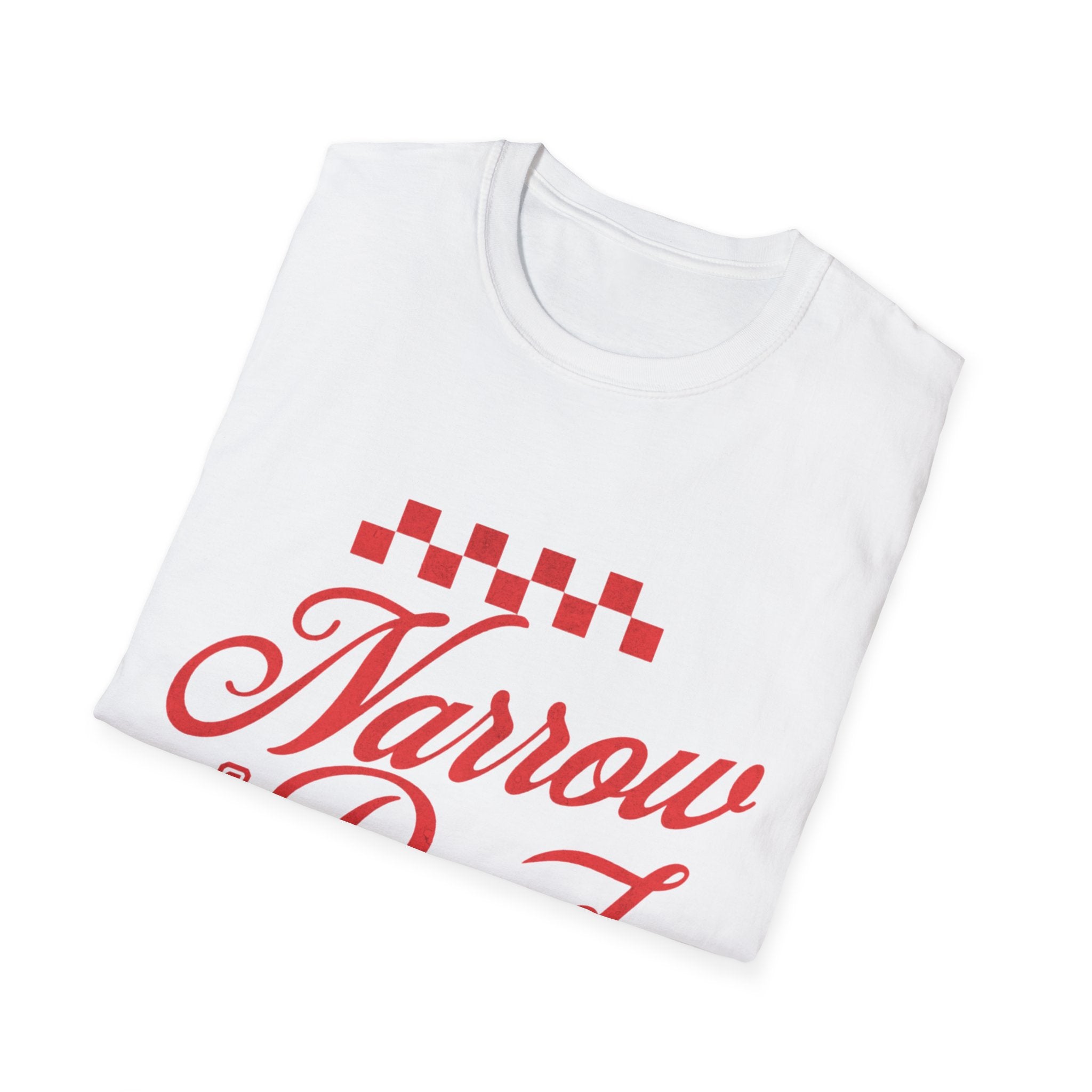 Narrow Road T-Shirt — Vintage Script Christian Faith Tee