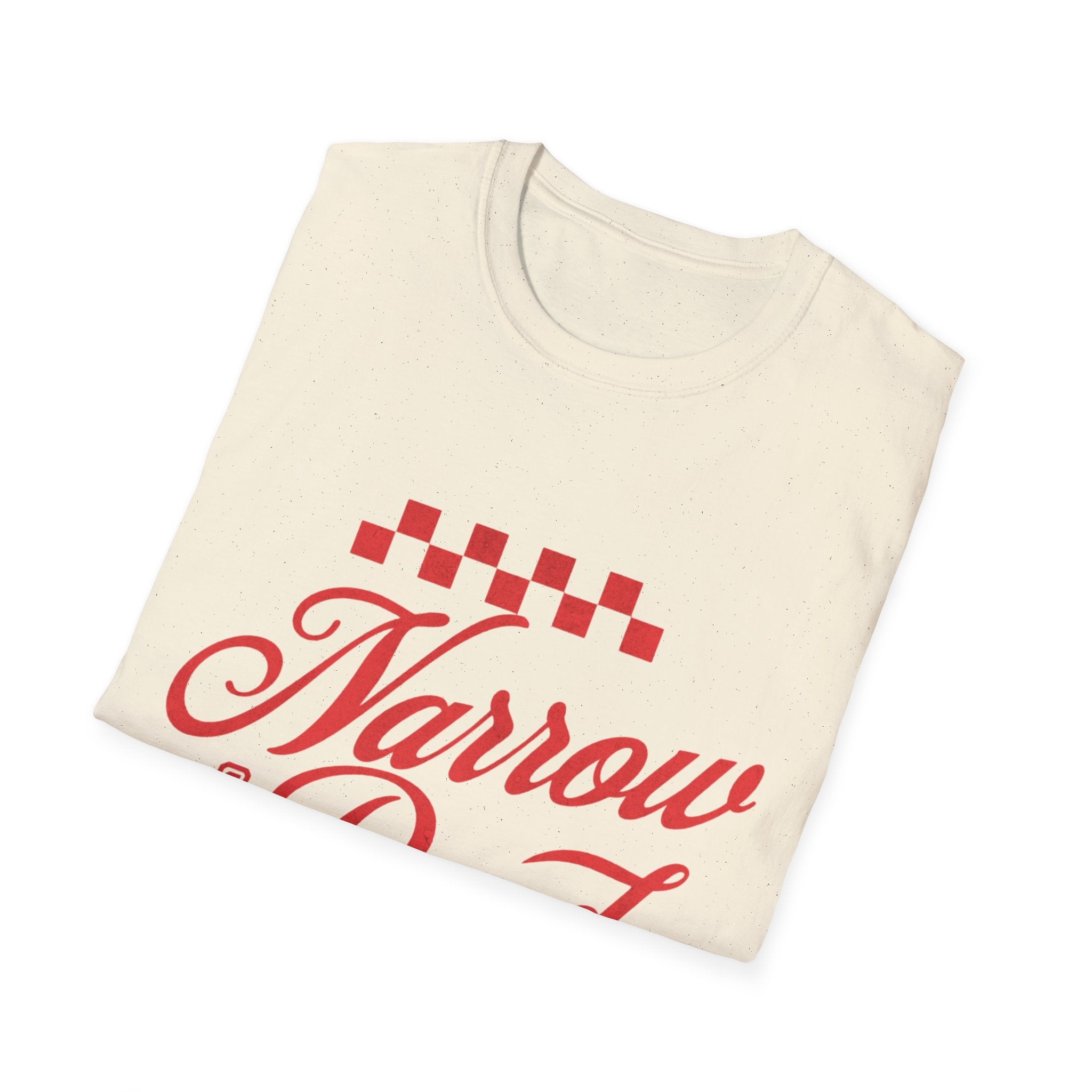 Narrow Road T-Shirt — Vintage Script Christian Faith Tee